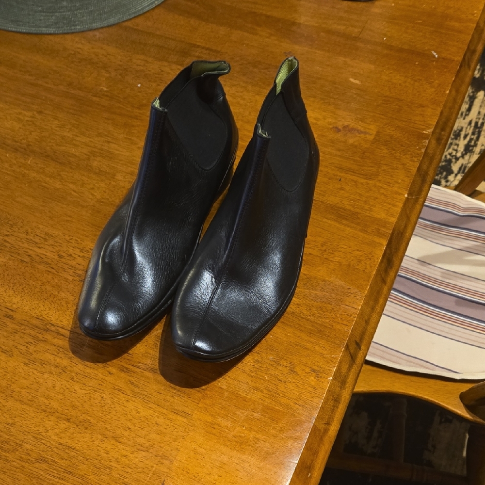 Black Leather Ankle Boots